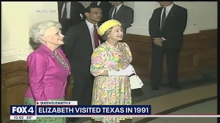 What Queen Elizabeth did during her visit to Dallas in 1991