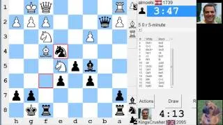 LIVE Blitz #2522 (Speed) Chess Game: Black vs almoehi in French defense