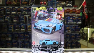 Hot Wheels Boulevard Porsche 718 Cayman GT4 #93 / Blue / Premium / Real Riders