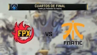 FUNPLUS PHOENIX VS FNATIC  | WORLDS 2019 | CUARTOS DE FINAL - MAPA 1  | League of Legends