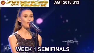 Makayla Phillips sings “Who You Are” Judges Divided Semifinals 1 America's Got Talent 2018 AGT