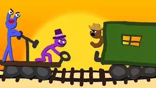 Zombey und maudado entkommen von einem Zug. (Escapists #2)