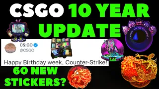 CSGO 10 Year Update | NEW STICKERS, NEW MAPS, NEW COIN?