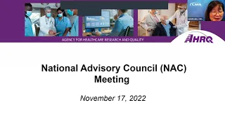 National Advisory Council Meeting, Nov 17, 2022