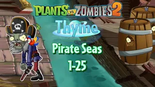 Captain Deadbeard and his companion - Pirate Seas 1-25 | PvZ 2 Thyme