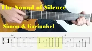 The Sound Of Silence - Simon & Garfunkel -  Fingerstyle guitar with tabs