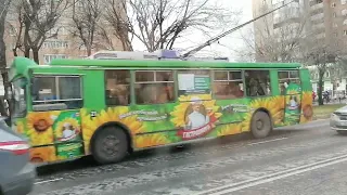 Абакан. Поездка на троллейбусе.