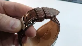 Ремешок напульсник для часов Восток и Спецназ /leather watchstrap