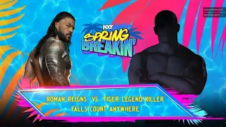 WWE2K24 Online ROMAN REIGN VS TIGER LEGEND KILLER FALLS COUNT ANYWHERE MATCH