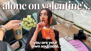 spending valentine’s day alone (but not feeling lonely) 💘 solo date vlog, self-love chat & advice