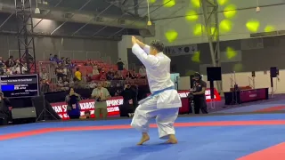 Kakeru Nishiyama (Japan). Kata Papuren. Gold Medal. Asian Karate Championship Malaysia 2023.