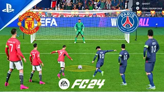 RONALDO VS MESSI  EA FC 24 MAN UTD VS PSG  PENALTY SHOOTOUT  UCL FINAL PS5