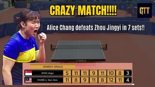 Epic match between Alice Chang and Zhou Jingyi in the SEA Regional Olympic Qualifications!!!