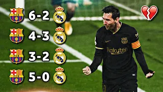 7 مباريـات عاقـب فيها ميسـي ريـال مدريـد أشـد العقـاب 🔥 غضـب البرغـوث 💔 جنون المعلقين !!