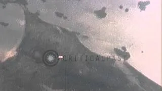 Strafing attacks on Okinawa by American aircraft during World War II. HD Stock Footage