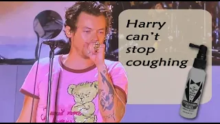 Harry Styles - Can't stop coughing, gets embarrassed (#harrystyles #asthma #cough #embarrassing)