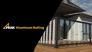 Peak Aluminum Railing - 6 Inch Glass Installation