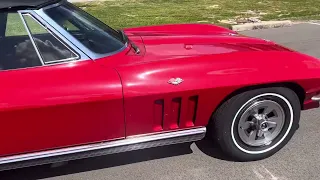 1966 Corvette convertible 327/300 horsepower and four speed manual transmission