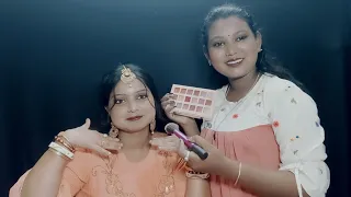 ASMR Doing my FACE Makeup my Make-up  artist is ankita asmr