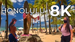 👙🔥 Honolulu 8K Video ULTRA HD HDR Hawaii Walk - Petaled Rocks