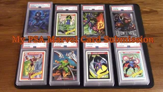 My 1st time sending Marvel Cards to PSA to be graded and how it did not go the way I wanted it to go