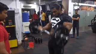 Sangram Chougule Arms workout