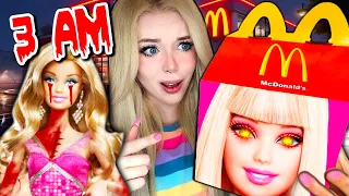 DO NOT ORDER CURSED BARBIE MOVIE HAPPY MEAL FROM MCDONALDS AT 3 AM!! (*SCARY*!)