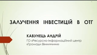 Практикум Вінницького РВ АМУ щодо шляхів залучення інвестицій в громади, 26 травня 2020 року