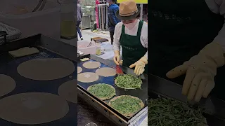 Korean Traditional Jeon - Water parsley Pancake - Korean Street Food