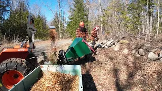 749 Chipping. Woodland Mills WC68 Wood Chipper. Oregon Electric Chainsaw. Spring Cleanup. outdoors.