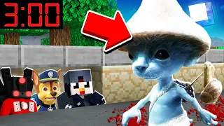 JAMAIS SMURF CAT NE NOUS TROUVERA DANS CETTE CACHETTE À 3H00 DU MATIN SUR MINECRAFT !