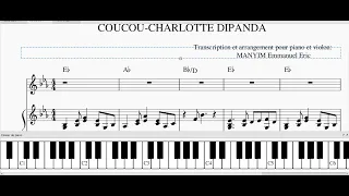 COUCOU-CHARLOTTE DIPANDA PIANO+VIOLON COVER PARTITION TUTO