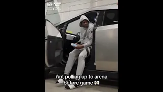 Ant was ready for game 1 vs the suns. 👀