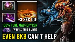 UNLIMITED BURN DPS 100% Pure Macropyre -3 Sec CD LIQUID FIRE Even BKB Can't Help Mid Jakiro Dota 2