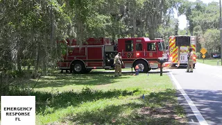 Osceola county fire hydrant fire  response scene