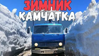 The harsh winter of the far North, the ice road truckers on the Kamchatka