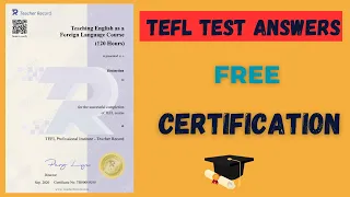 Free TEFL Certification With Answers 2023 |Teach English Online | Let’s Talk Money