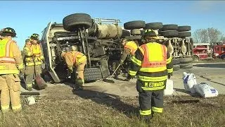 I-94 WB reopened after dumptruck rollover
