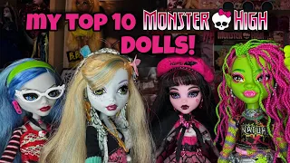 My Top 10 Monster High Dolls! 2024 Edition + 2 Year Youtube Anniversary!!!! Ghoulchat