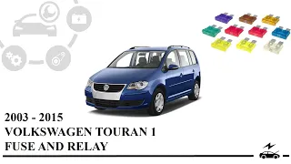 Fuse box diagram Volkswagen Touran 1G 2003 - 2015 and relay with assignment and location