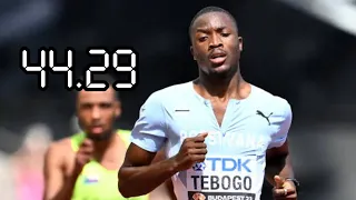 LETSILE TEBOGO Breaks Usain Bolt 400M Personal Best (44.29) | World’s Fastest 400 Meter Time In 2024