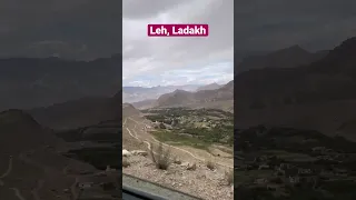 Beautiful view of the city, Leh while travelling to Khardungla pass | Ladakh, J & K, India #shorts