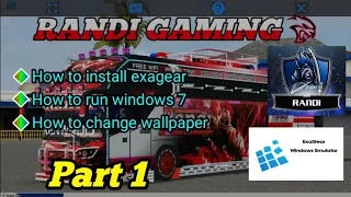 How to install ExaGear and run windows 7