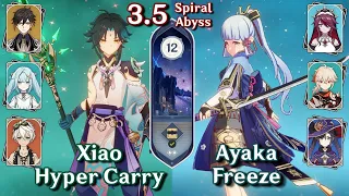 Spiral Abyss 3.5 - C1 Xiao Faruzan Hyper & C0 Ayaka Freeze | Floor 12 - 9 Stars | Genshin Impact