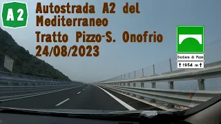 Autostrada A2 tratto Pizzo-S. Onofrio 24/08/2023