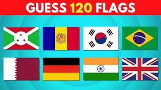 Guess the Country by the Flag 🚩🏆 | 120 Flags Quiz | Easy, Medium, Hard