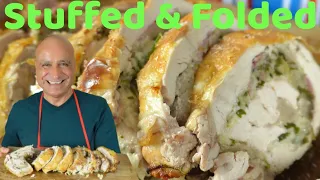 Roast Chicken Stuffed & Folded (Should Have Been Rolled)