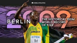 Usain Bolt's 100m world record in Berlin 👀🔥  | World Athletics Championships Berlin 2009