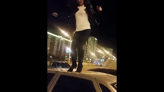 Dancing on car High heels Russian 2