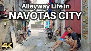 ALLEYWAY LIFE in Navotas City Metro Manila Philippines - Walking Tour [4K]